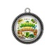 Pendentif Cabochon Argent - un jardinier formidable