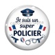 Cabochon Verre - je suis un super policier