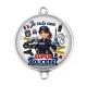 Connecteur Cabochon Argent - je suis une super policière