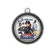 Pendentif Cabochon Argent - je suis une super policière
