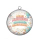 Pendentif Cabochon Argent - merci maitresse pour cette super année