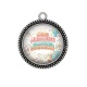 Pendentif Cabochon Argent - merci maitresse pour cette super année