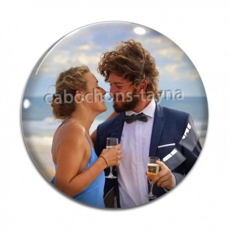 Cabochon Verre - commande roux