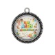 Pendentif Cabochon Argent - une AESH qui déchire