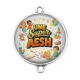 Connecteur Cabochon Argent - une super AESH