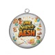 Pendentif Cabochon Argent - une super AESH
