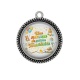 Pendentif Cabochon Argent - une nounou de crèche formidable