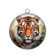 Pendentif Cabochon Argent - tigre