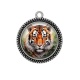Pendentif Cabochon Argent - tigre