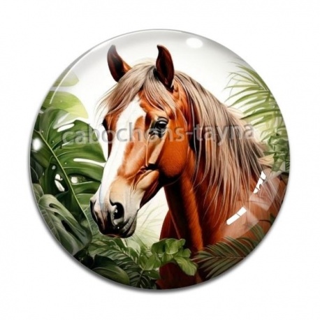 Cabochon Verre - cheval