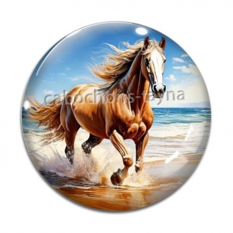 Cabochon Verre - cheval