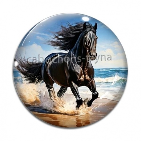 Cabochon Verre -  cheval