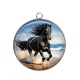 Pendentif Cabochon Argent -  cheval