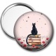 Miroir de poche - chat coquelicot