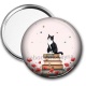 Miroir de poche - chat coquelicot