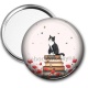 Miroir de poche - chat coquelicot