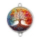 Connecteur Cabochon Argent - arbre de vie