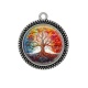 Pendentif Cabochon Argent - arbre de vie