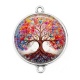 Connecteur Cabochon Argent - arbre de vie