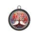 Pendentif Cabochon Argent - arbre de vie