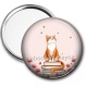 Miroir de poche - chat coquelicot livre