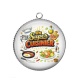 Pendentif Cabochon Argent - un super cuisinier