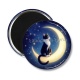Magnet's - chat noir sur lune
