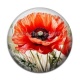 Cabochon Résine - coquelicot rouge