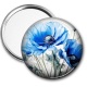 Miroir de poche - coquelicot bleu