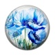 Cabochon Résine - coquelicot bleu