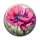 Cabochon Résine - coquelicot fuchsia