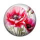 Cabochon Résine - coquelicot fuchsia