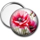 Miroir de poche - coquelicot fuchsia