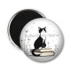 Magnet's - chat pissenlit et livre