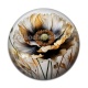 Cabochon Résine - coquelicot