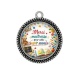 Pendentif Cabochon Argent - merci maîtresse pour cette super année
