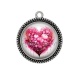 Pendentif Cabochon Argent - coeur