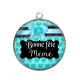 Pendentif Cabochon Argent - bonne fête mémé