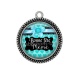 Pendentif Cabochon Argent - bonne fête mémé