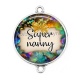 Connecteur Cabochon Argent - super nanny