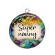 Pendentif Cabochon Argent - super nanny