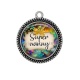 Pendentif Cabochon Argent - super nanny