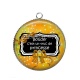 Pendentif Cabochon Argent - bouder c'est un truc de princesse