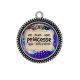 Pendentif Cabochon Argent - je suis une princesse qui déchire