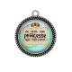 Pendentif Cabochon Argent - je suis une princesse qui déchire