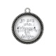 Pendentif Cabochon Argent - je suis une princesse qui déchire