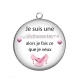 Pendentif Cabochon Argent - je suis une princesse alors je fais se que je veux