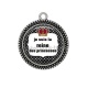 Pendentif Cabochon Argent - je suis la reine des princesses