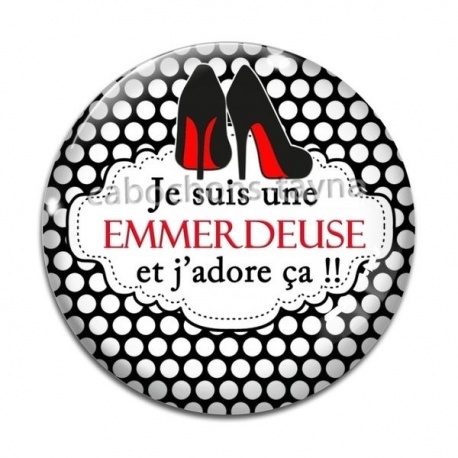 Cabochon Verre - je suis une emmerdeuse et j'adore ça