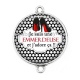 Connecteur Cabochon Argent - je suis une emmerdeuse et j'adore ça